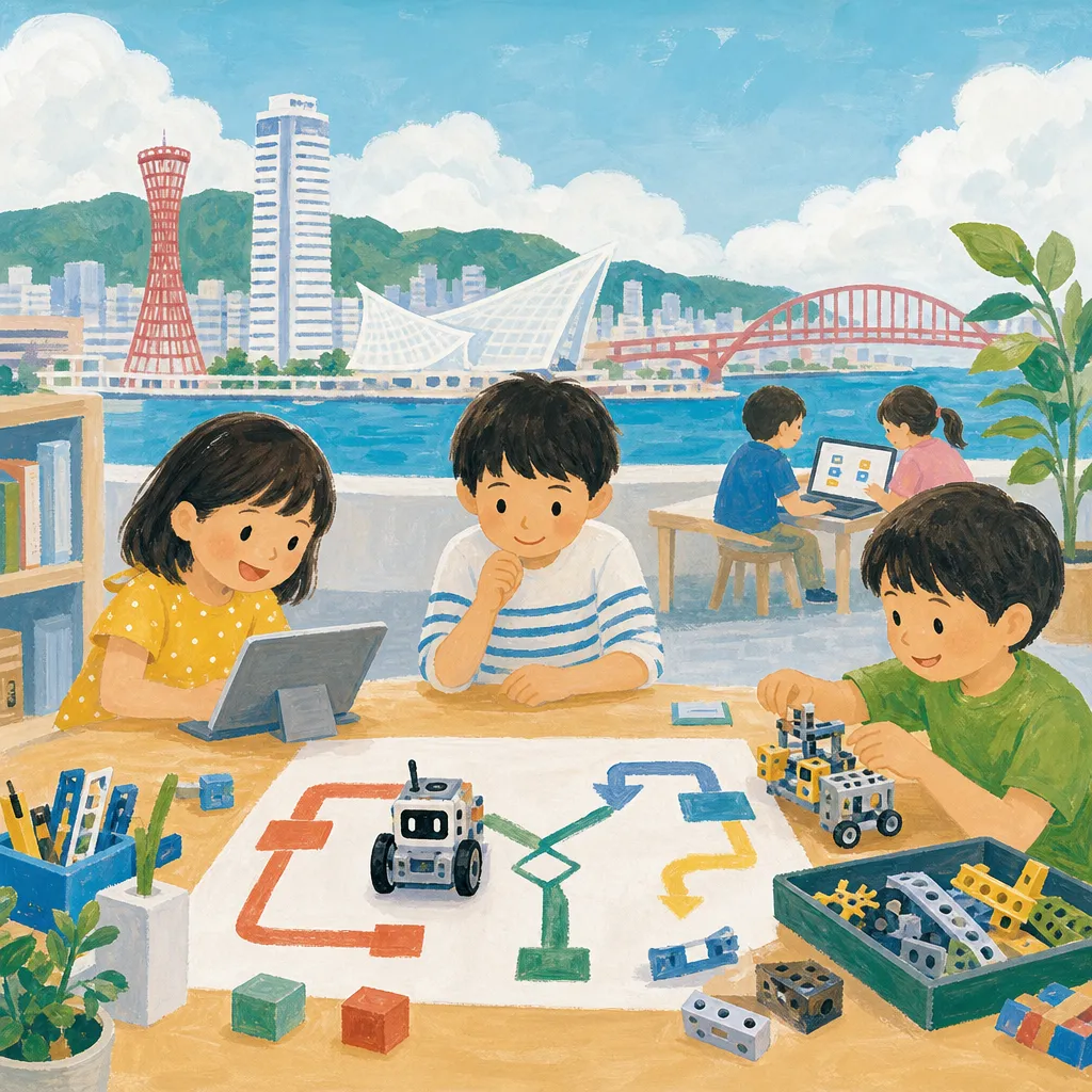 神戸市で幼児小学生が分岐・反復を学ぶロボット体験