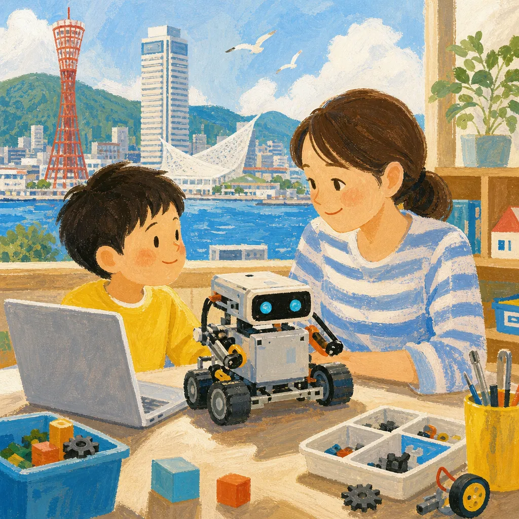 神戸市で親子が向き合うロボットプログラミング
